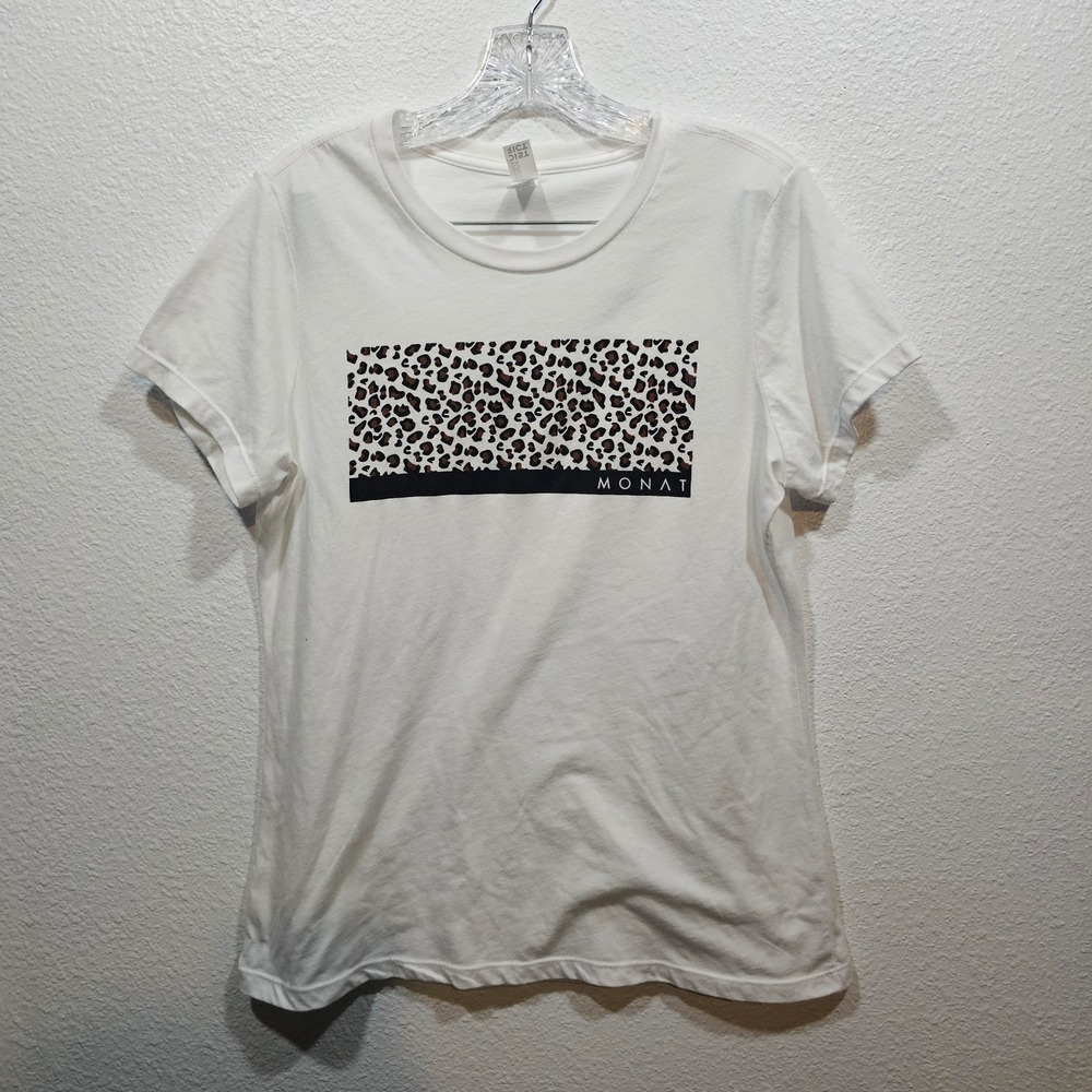 Monat Leopard Print Graphic Tee‎ Women's Size Large